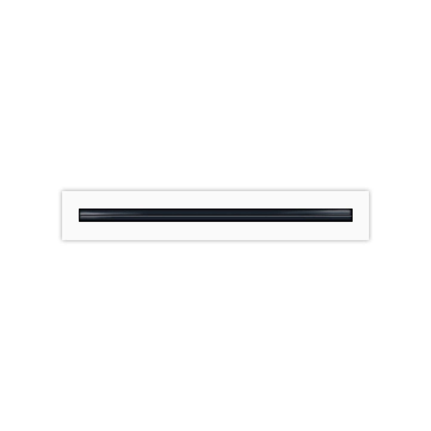 BUILDMART - Difusor Lineal de 18 pulgadas - (1 Ranura) Una Ranura - Registro Lineal de Aire Acondicionado - Rejilla Decorativa Blanca de Aluminio para Aire