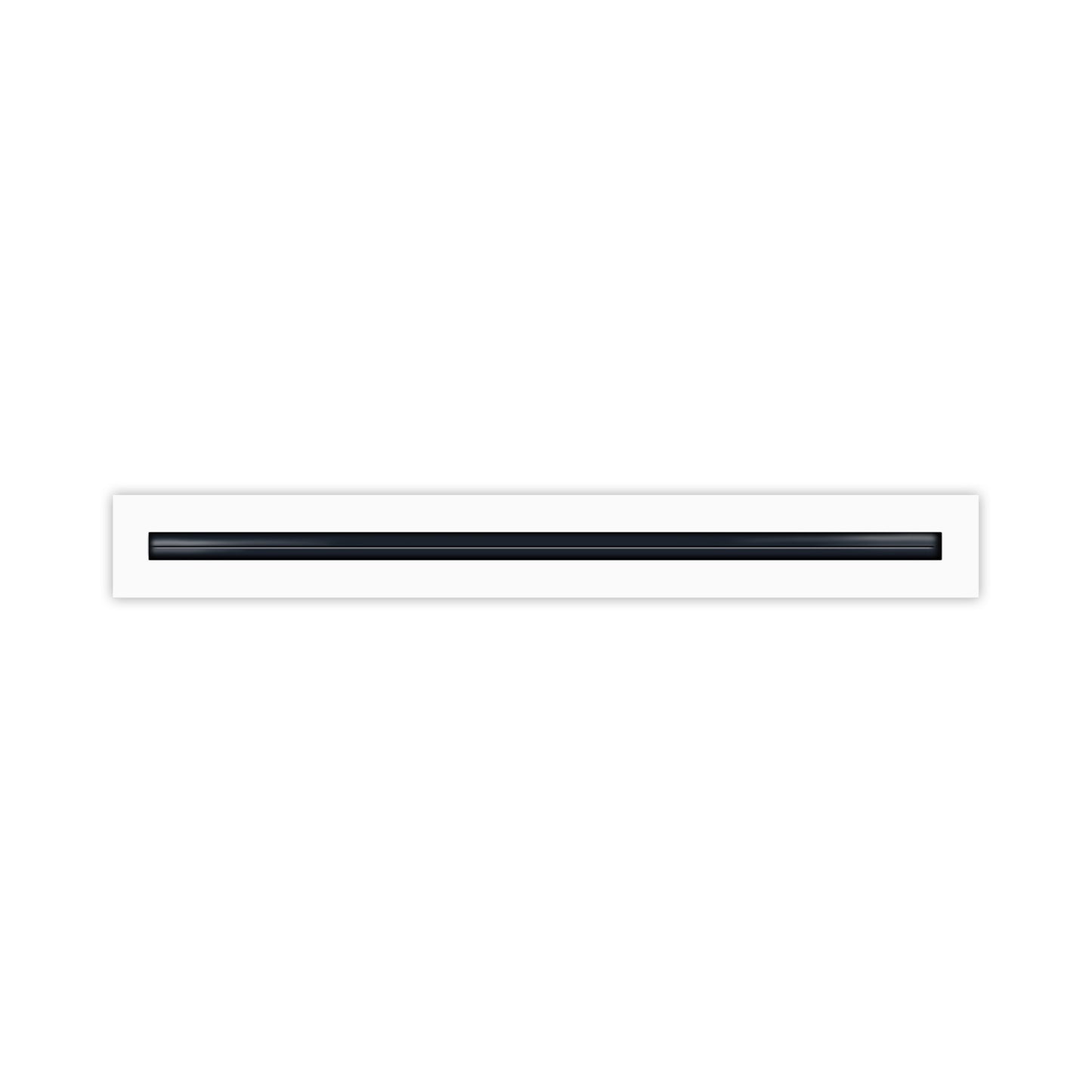 BUILDMART - Difusor Lineal de 24 pulgadas - (1 Ranura) Una Ranura - Registro Lineal de Aire Acondicionado - Rejilla Decorativa Blanca de Aluminio para Aire