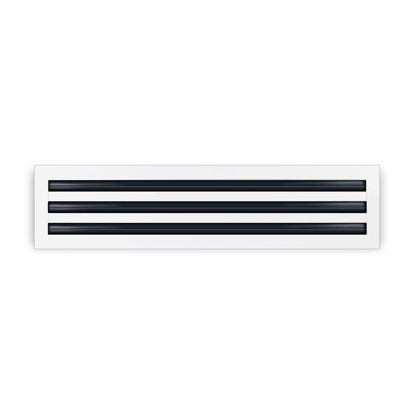 BUILDMART - Difusor Lineal de 24 pulgadas - (3 Ranura) Tres Ranuras - Registro Lineal de Aire Acondicionado - Rejilla Decorativa Blanca de Aluminio para Aire