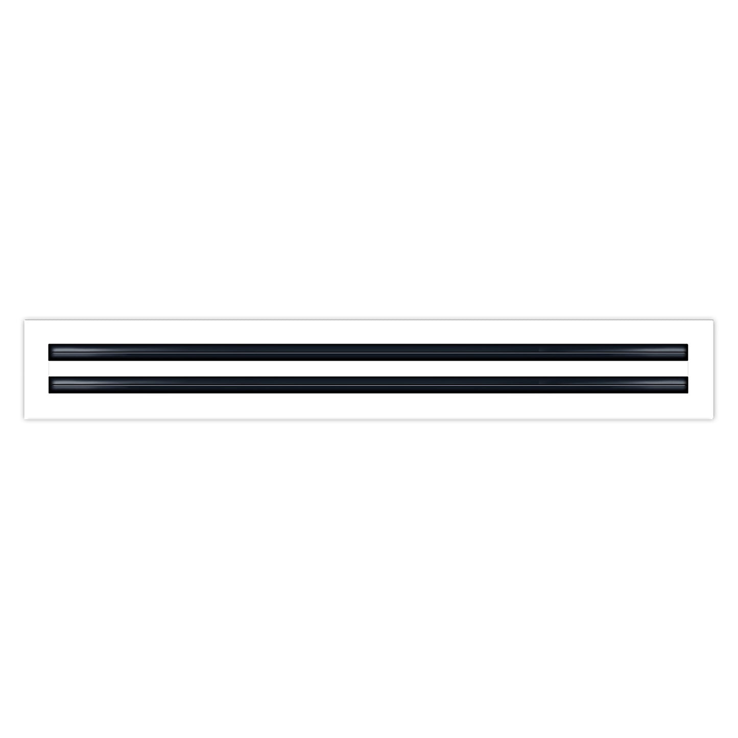 Frente de 28x4 Ventila Moderna de Color Blanco para Aire Acondicionado - 28x4 Estandard Difusor Lineal - Texas Buildmart