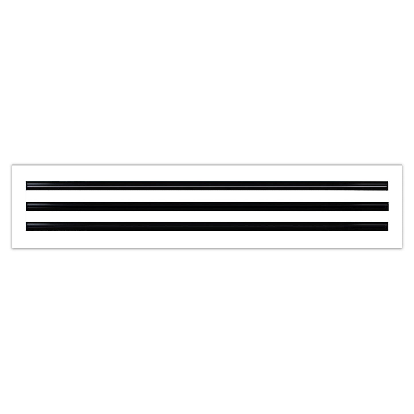 Frente de 28x6 Ventila Moderna de Color Blanco para Aire Acondicionado - 28x6 Estandard Difusor Lineal - Texas Buildmart
