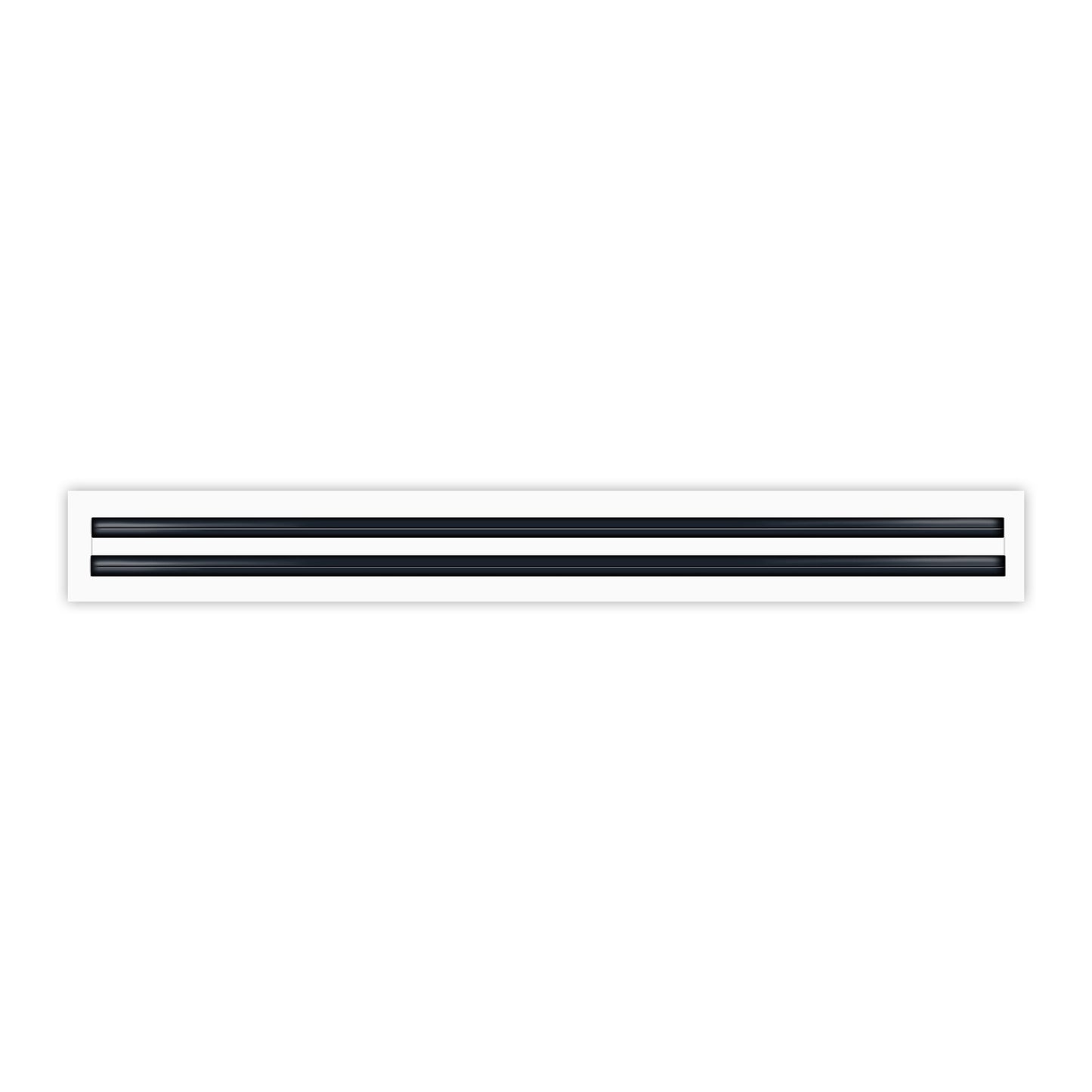BUILDMART - Difusor Lineal de 36 pulgadas - (2 Ranuras) Dos Ranuras - Registro Lineal de Aire Acondicionado - Rejilla Decorativa Blanca de Aluminio para Aire