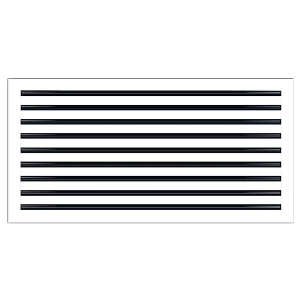 Frente de 36x18 Ventila Moderna de Color Blanco para Aire Acondicionado - 36x18 Estandard Difusor Lineal - Texas Buildmart
