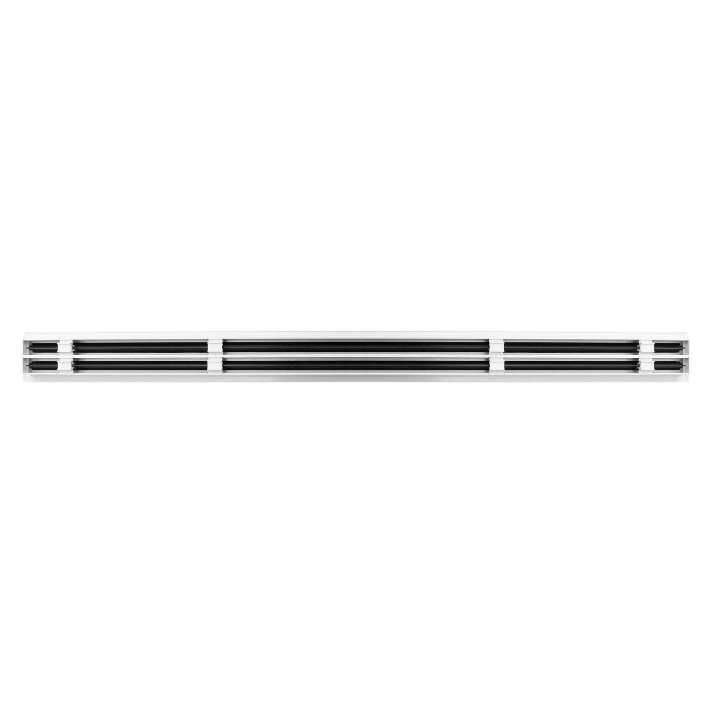 BUILDMART - Difusor Lineal de 48 pulgadas - (2 Ranuras) Dos Ranuras - Registro Lineal de Aire Acondicionado - Rejilla Decorativa Blanca de Aluminio para Aire