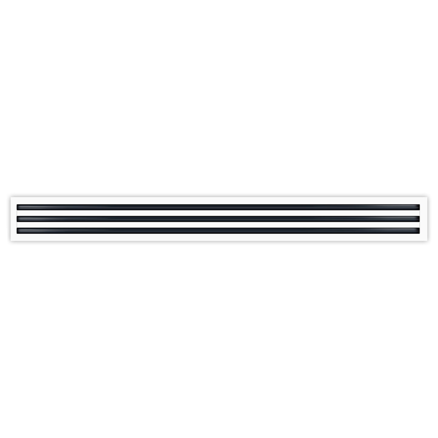 BUILDMART - Difusor Lineal de 48 pulgadas - (3 Ranura) Tres Ranuras - Registro Lineal de Aire Acondicionado - Rejilla Decorativa Blanca de Aluminio para Aire