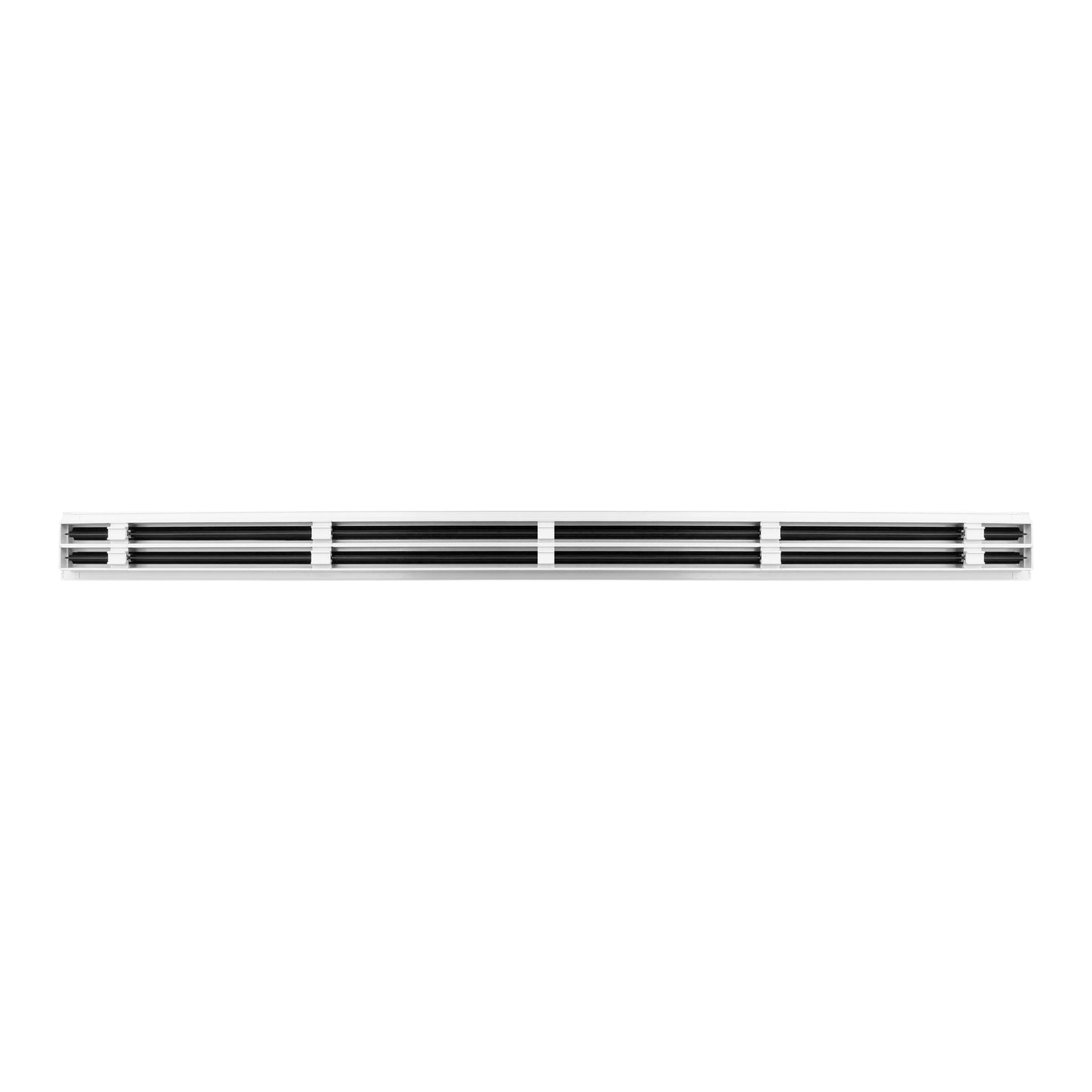 BUILDMART - Difusor Lineal de 60 pulgadas - (2 Ranuras) Dos Ranuras - Registro Lineal de Aire Acondicionado - Rejilla Decorativa Blanca de Aluminio para Aire