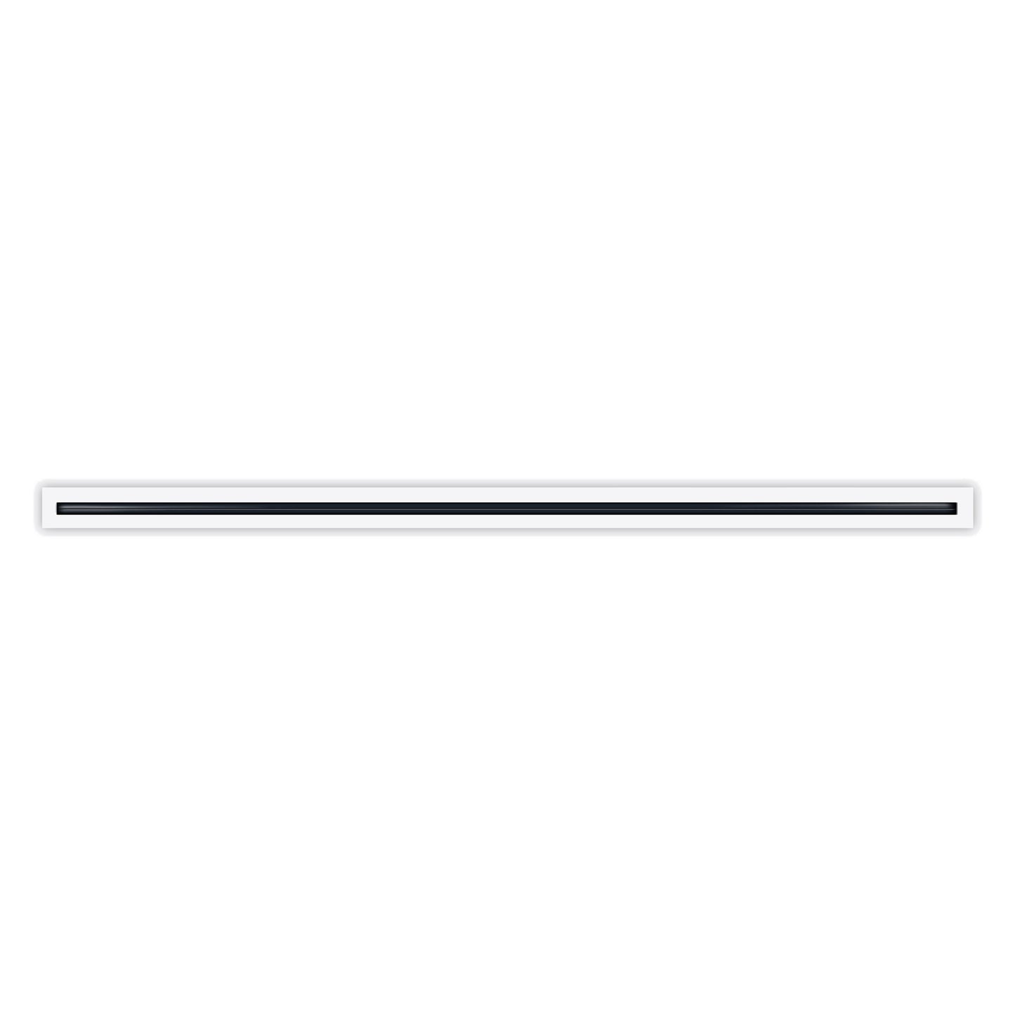 BUILDMART - Difusor Lineal de 72 pulgadas - (1 Ranura) Una Ranura - Registro Lineal de Aire Acondicionado - Rejilla Decorativa Blanca de Aluminio para Aire