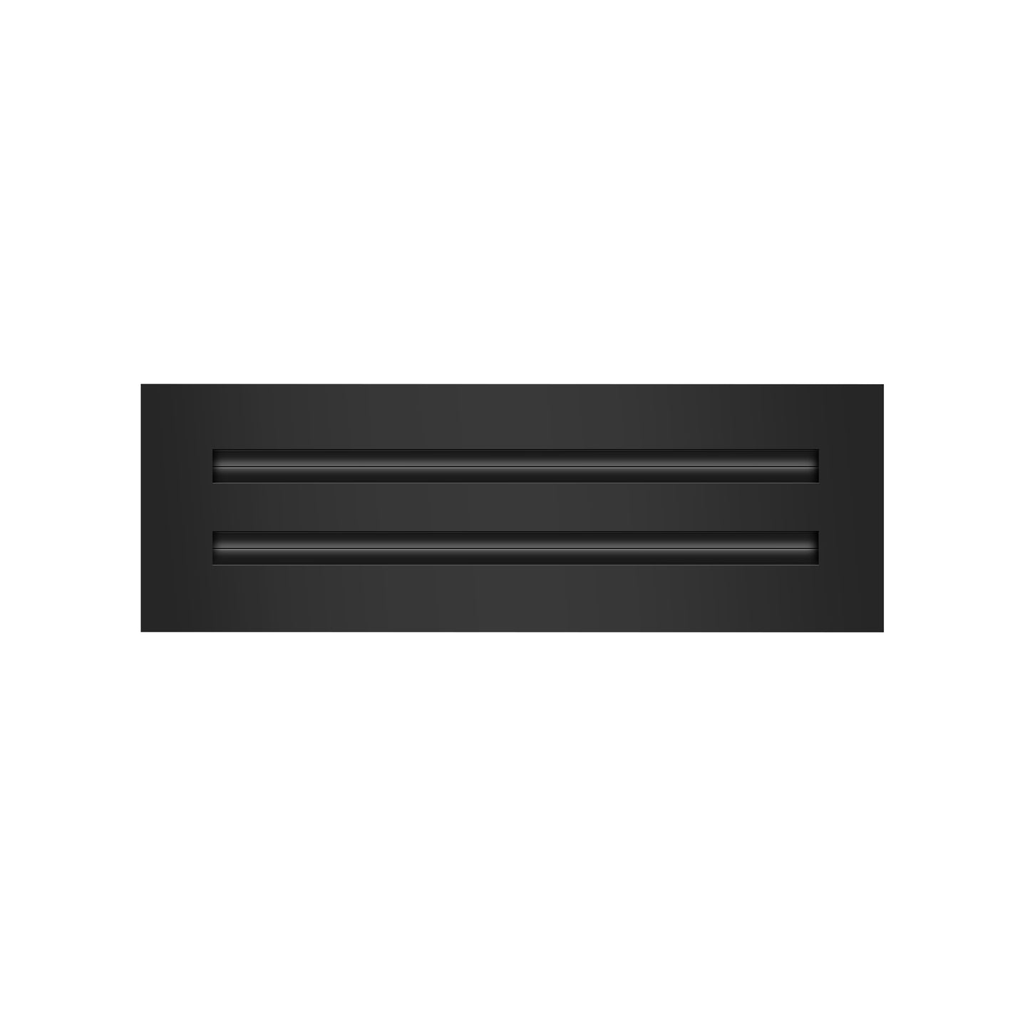 BUILDMART - Ventila Moderna de Aire Acondicionado 12x4 pulgadas - Regilla Lineal Moderna Negro - Registro Lineal de Aluminio para Aire