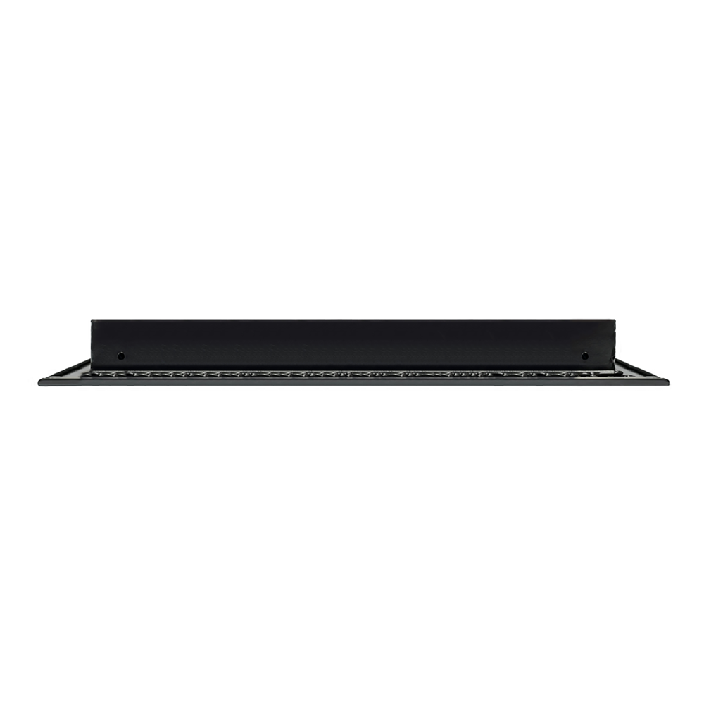 BUILDMART - Ventila Moderna de Aire Acondicionado 16x16 pulgadas - Regilla Lineal Moderna Negro - Registro Lineal de Aluminio para Aire
