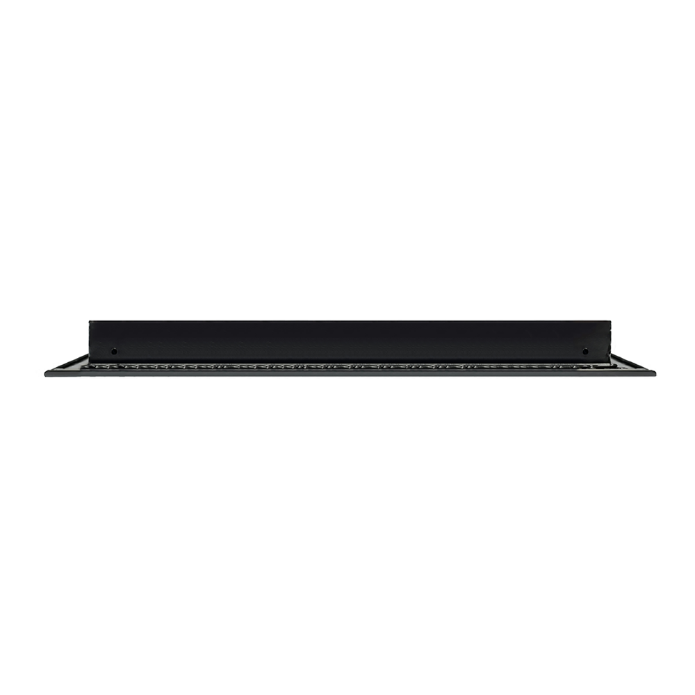 BUILDMART - Ventila Moderna de Aire Acondicionado 18x18 pulgadas - Regilla Lineal Moderna Negro - Registro Lineal de Aluminio para Aire