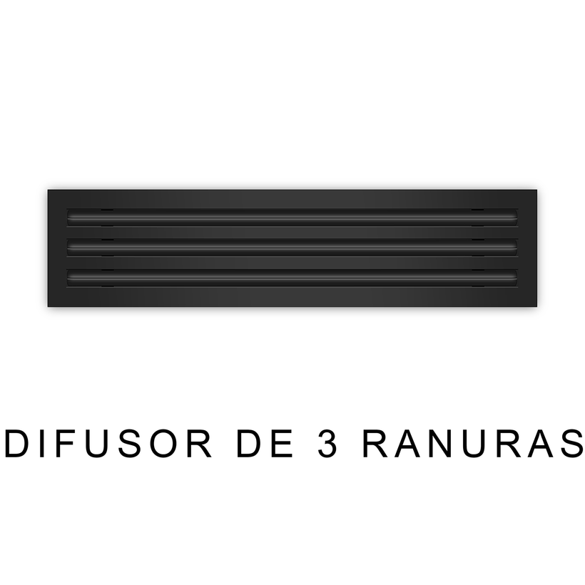 Tres Ranuras - DIFUSOR DE 3 RANURAS - Negro