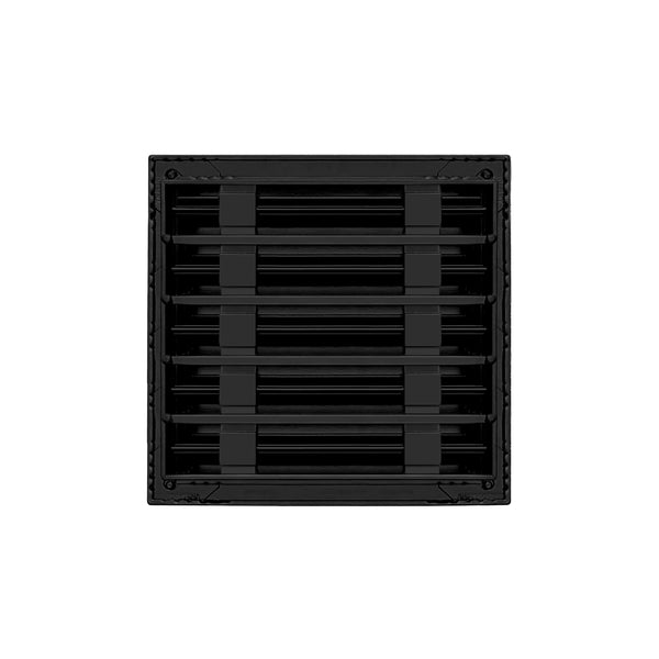De atras de 10x10 Ventila Moderna de Color Negro para Aire Acondicionado - 10x10 Estandard Difusor Lineal - Texas Buildmart