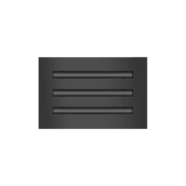 Frente de 10x6 Ventila Moderna de Color Negro para Aire Acondicionado - 10x6 Estandard Difusor Lineal - Texas Buildmart