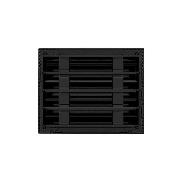 De atras de 10x8 Ventila Moderna de Color Negro para Aire Acondicionado - 10x8 Estandard Difusor Lineal - Texas Buildmart