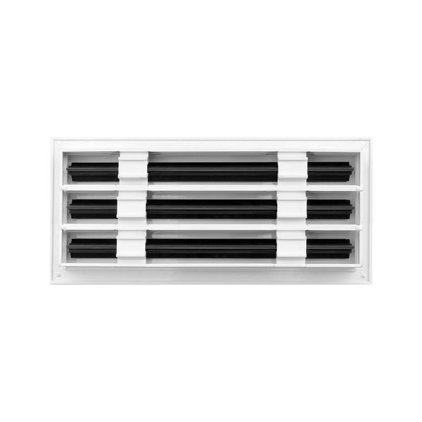 De atras de cubierta de ventilación de aire acondicionado lineal de 12 pulgadas y 3 ranuras de color blanco - Difusor lineal blanco - Texas Buildmart