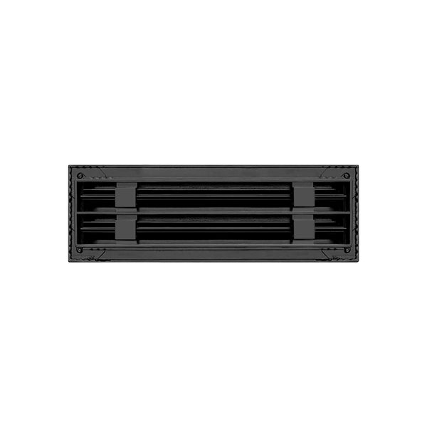 De atras de cubierta de ventilación de aire acondicionado lineal de 12 pulgadas y 2 ranuras de color negro - Difusor lineal blanco - Texas Buildmart