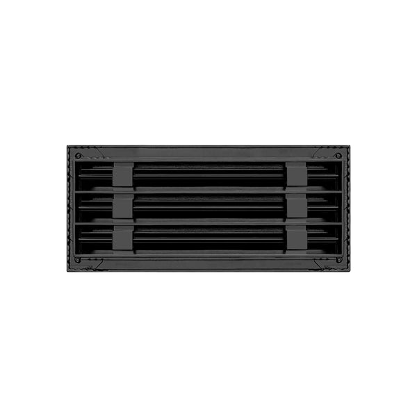 De atras de cubierta de ventilación de aire acondicionado lineal de 12 pulgadas y 3 ranuras de color negro - Difusor lineal blanco - Texas Buildmart