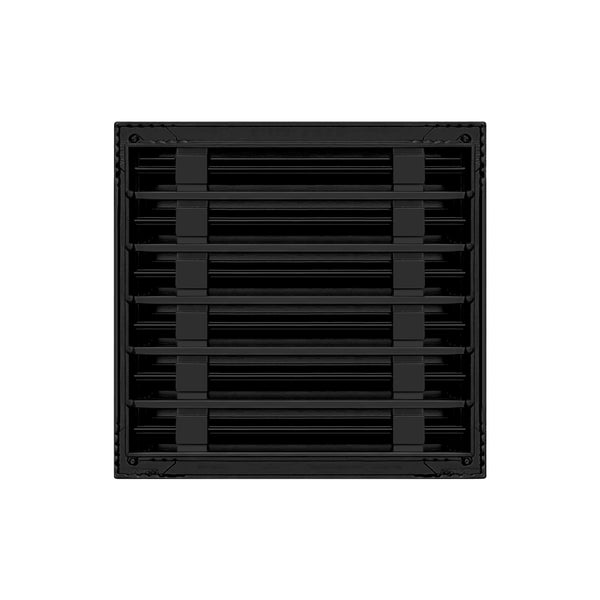 De atras de 12x12 Ventila Moderna de Color Negro para Aire Acondicionado - 12x12 Estandard Difusor Lineal - Texas Buildmart