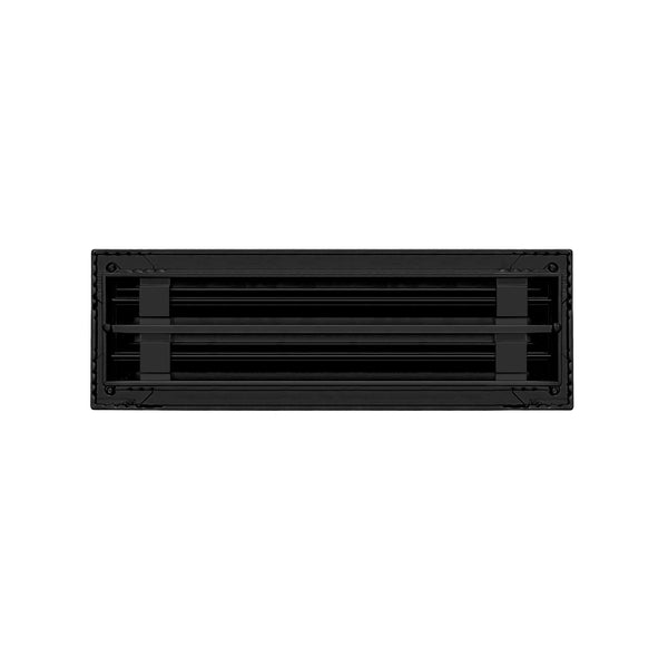 De atras de 12x4 Ventila Moderna de Color Negro para Aire Acondicionado - 12x4 Estandard Difusor Lineal - Texas Buildmart