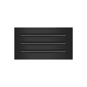 Frente de 12x6 Ventila Moderna de Color Negro para Aire Acondicionado - 12x6 Estandard Difusor Lineal - Texas Buildmart