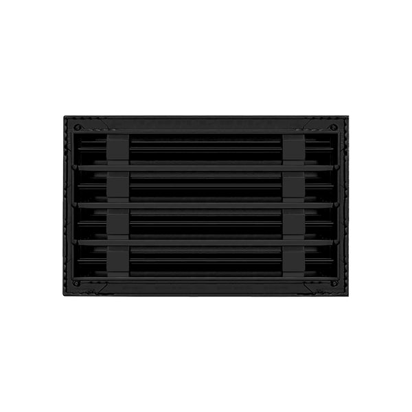 De atras de 12x8 Ventila Moderna de Color Negro para Aire Acondicionado - 12x8 Estandard Difusor Lineal - Texas Buildmart