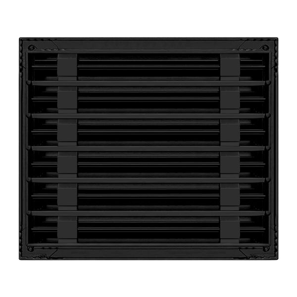 De atras de 14x12 Ventila Moderna de Color Negro para Aire Acondicionado - 14x12 Estandard Difusor Lineal - Texas Buildmart