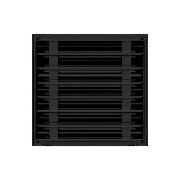 De atras de 14x14 Ventila Moderna de Color Negro para Aire Acondicionado - 14x14 Estandard Difusor Lineal - Texas Buildmart