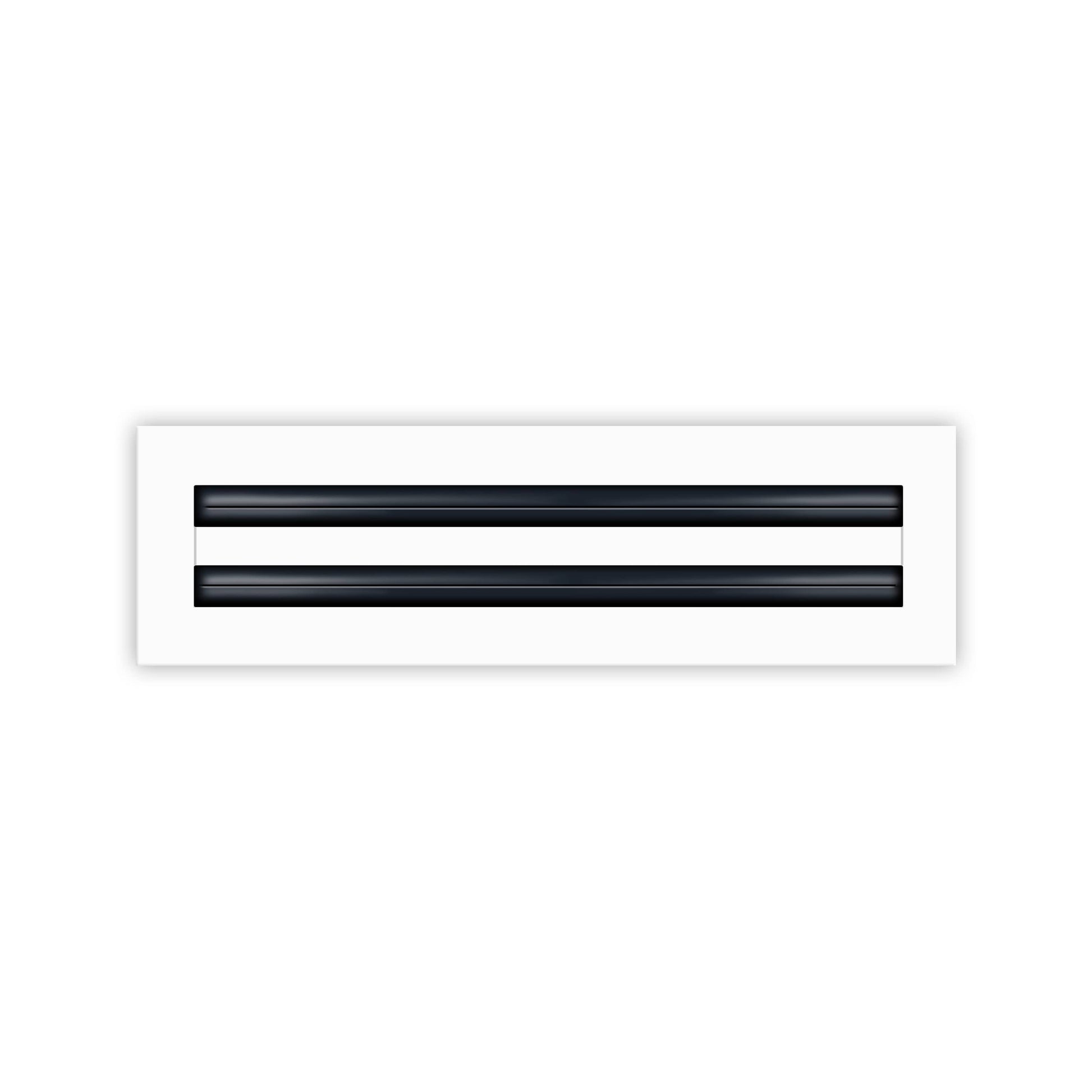 Frente de 14x4 Ventila Moderna de Color Blanco para Aire Acondicionado - 14x4 Estandard Difusor Lineal - Texas Buildmart
