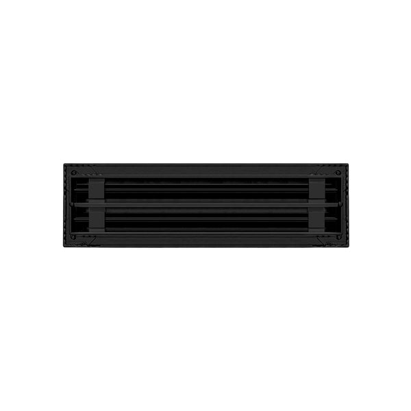 De atras de 14x4 Ventila Moderna de Color Negro para Aire Acondicionado - 14x4 Estandard Difusor Lineal - Texas Buildmart