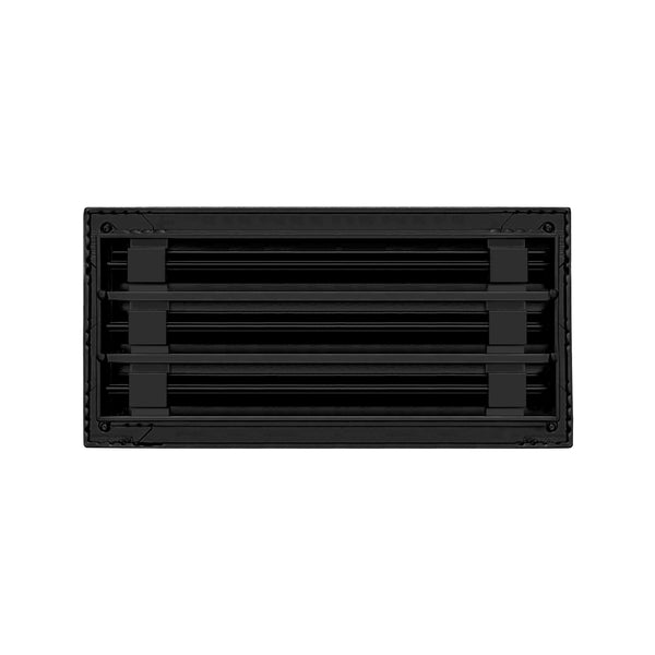 De atras de 14x6 Ventila Moderna de Color Negro para Aire Acondicionado - 14x6 Estandard Difusor Lineal - Texas Buildmart
