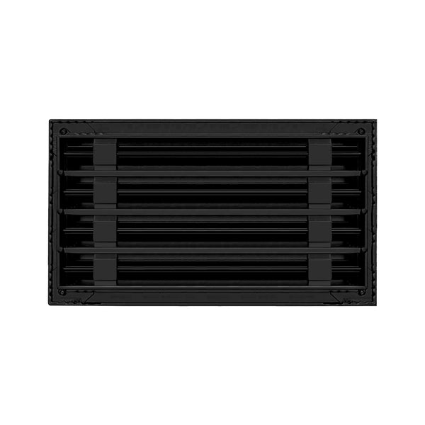 De atras de 14x8 Ventila Moderna de Color Negro para Aire Acondicionado - 14x8 Estandard Difusor Lineal - Texas Buildmart