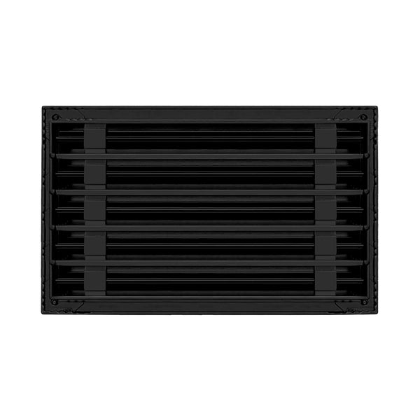De atras de 16x10 Ventila Moderna de Color Negro para Aire Acondicionado - 16x10 Estandard Difusor Lineal - Texas Buildmart