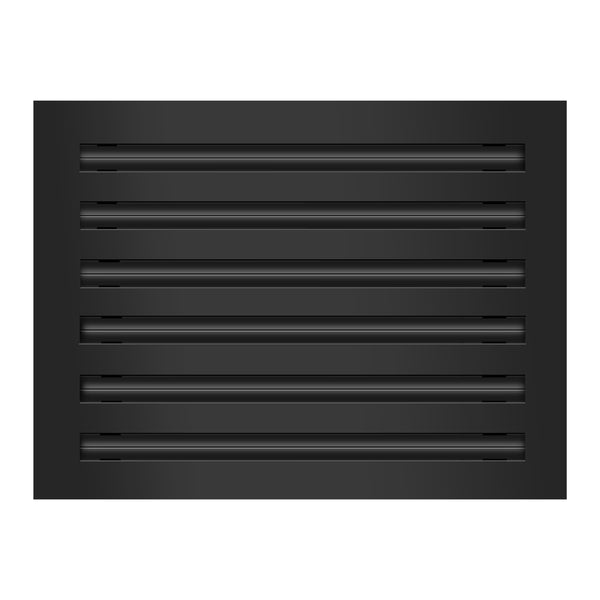 Frente de 16x12 Ventila Moderna de Color Negro para Aire Acondicionado - 16x12 Estandard Difusor Lineal - Texas Buildmart