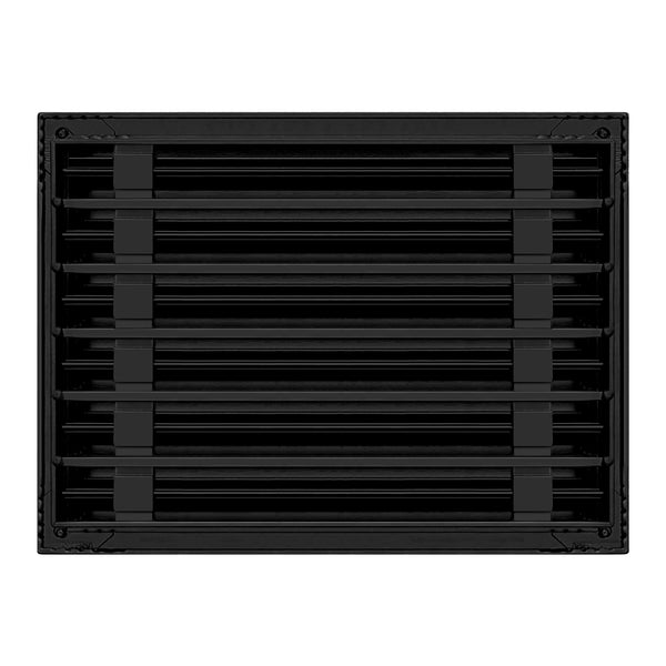 De atras de 16x12 Ventila Moderna de Color Negro para Aire Acondicionado - 16x12 Estandard Difusor Lineal - Texas Buildmart