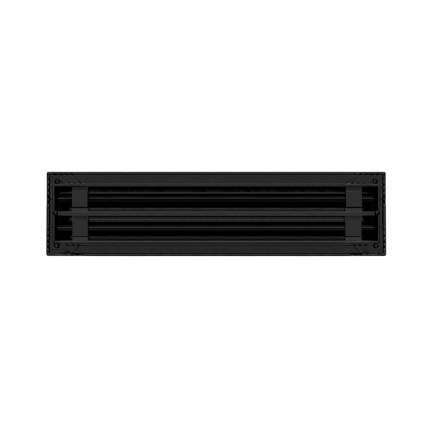 De atras de 16x4 Ventila Moderna de Color Negro para Aire Acondicionado - 16x4 Estandard Difusor Lineal - Texas Buildmart