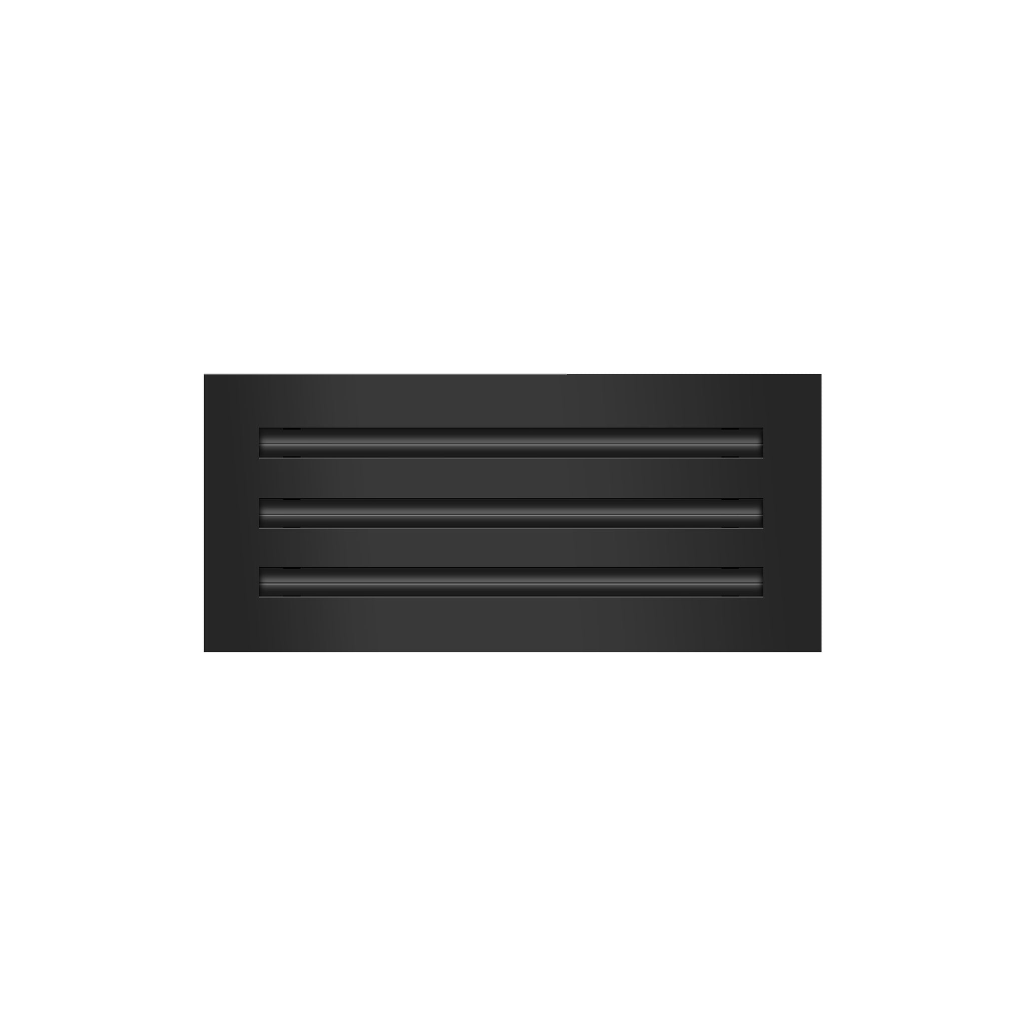 Frente de 16x6 Ventila Moderna de Color Negro para Aire Acondicionado - 16x6 Estandard Difusor Lineal - Texas Buildmart