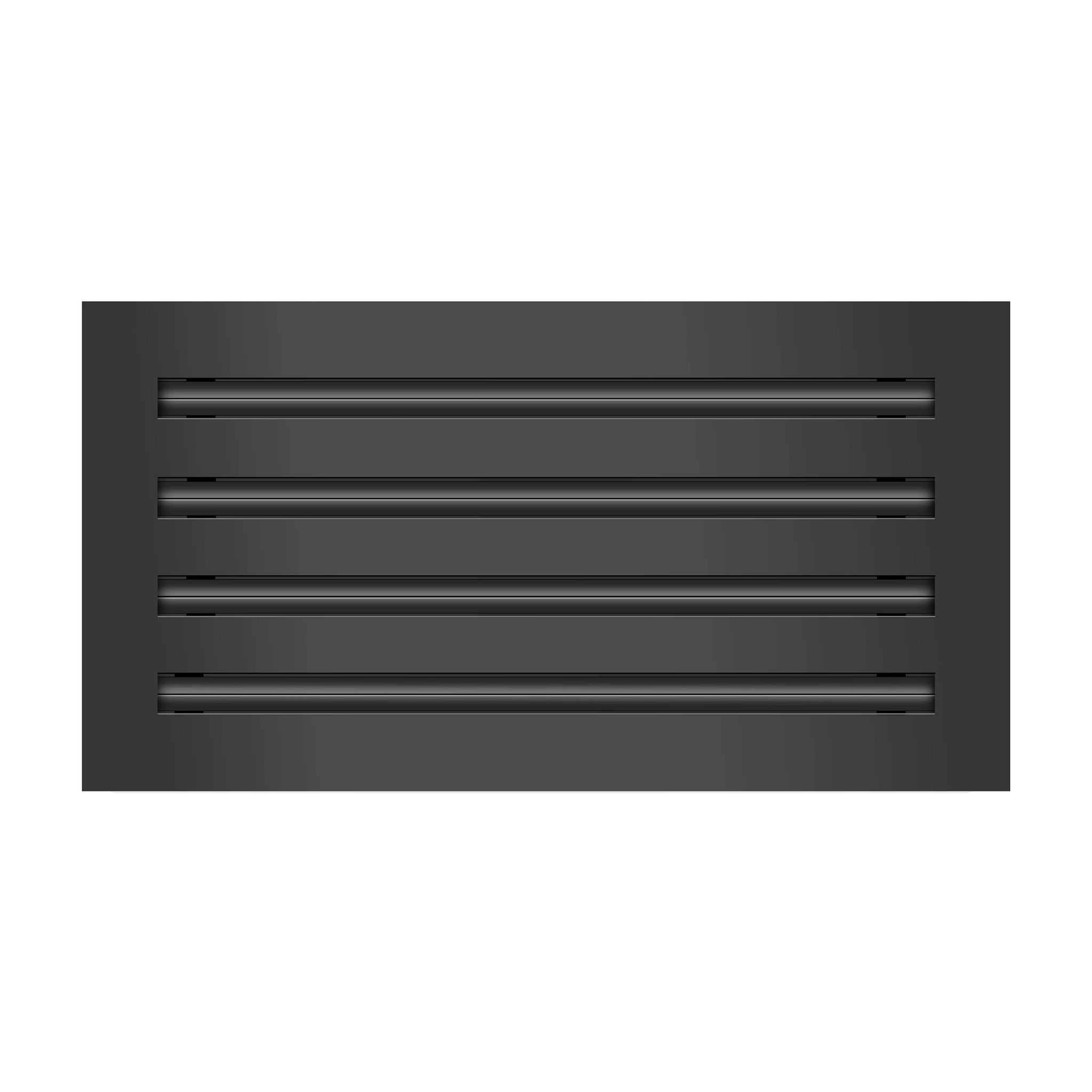 Frente de 16x8 Ventila Moderna de Color Negro para Aire Acondicionado - 16x8 Estandard Difusor Lineal - Texas Buildmart