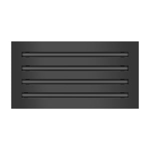 Frente de 16x8 Ventila Moderna de Color Negro para Aire Acondicionado - 16x8 Estandard Difusor Lineal - Texas Buildmart