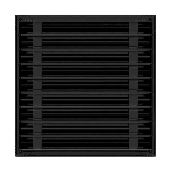De atras de 18x18 Ventila Moderna de Color Negro para Aire Acondicionado - 18x18 Estandard Difusor Lineal - Texas Buildmart