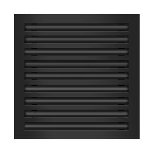 Frente de 18x18 Ventila Moderna de Color Negro para Aire Acondicionado - 18x18 Estandard Difusor Lineal - Texas Buildmart