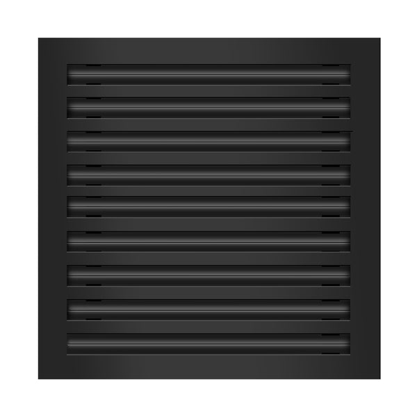 Frente de 18x18 Ventila Moderna de Color Negro para Aire Acondicionado - 18x18 Estandard Difusor Lineal - Texas Buildmart