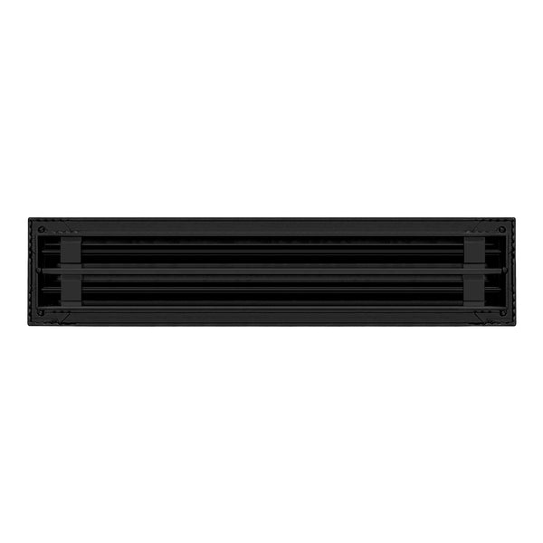 De atras de 18x4 Ventila Moderna de Color Negro para Aire Acondicionado - 18x4 Estandard Difusor Lineal - Texas Buildmart