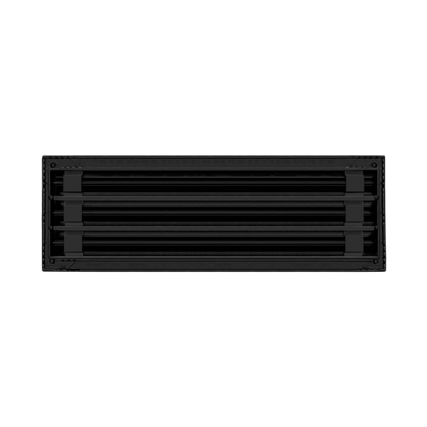 De atras de 18x6 Ventila Moderna de Color Negro para Aire Acondicionado - 18x6 Estandard Difusor Lineal - Texas Buildmart