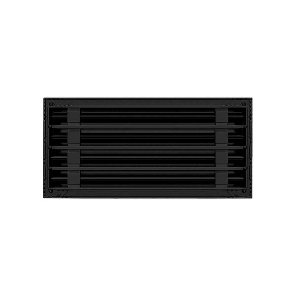 De atras de 18x8 Ventila Moderna de Color Negro para Aire Acondicionado - 18x8 Estandard Difusor Lineal - Texas Buildmart