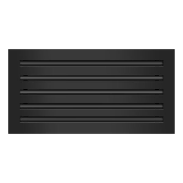 Frente de 20x10 Ventila Moderna de Color Negro para Aire Acondicionado - 20x10 Estandard Difusor Lineal - Texas Buildmart