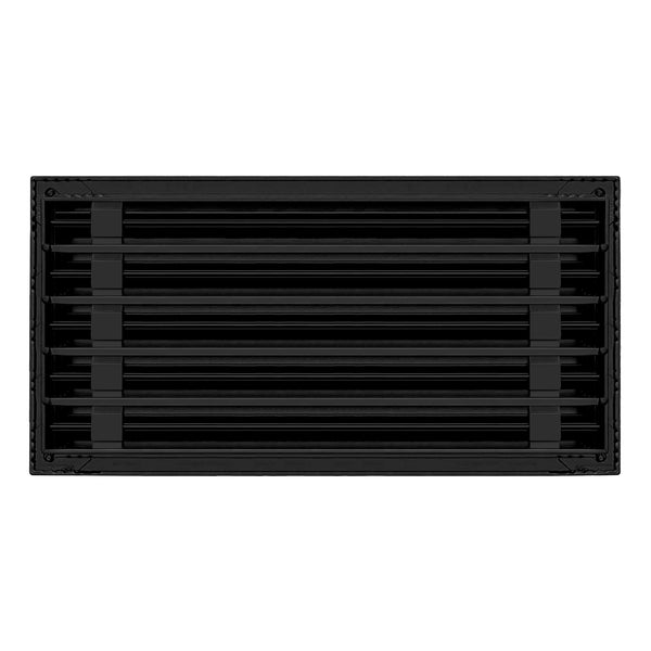 De atras de 20x10 Ventila Moderna de Color Negro para Aire Acondicionado - 20x10 Estandard Difusor Lineal - Texas Buildmart