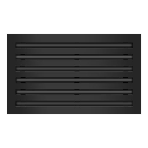 Frente de 20x12 Ventila Moderna de Color Negro para Aire Acondicionado - 20x12 Estandard Difusor Lineal - Texas Buildmart