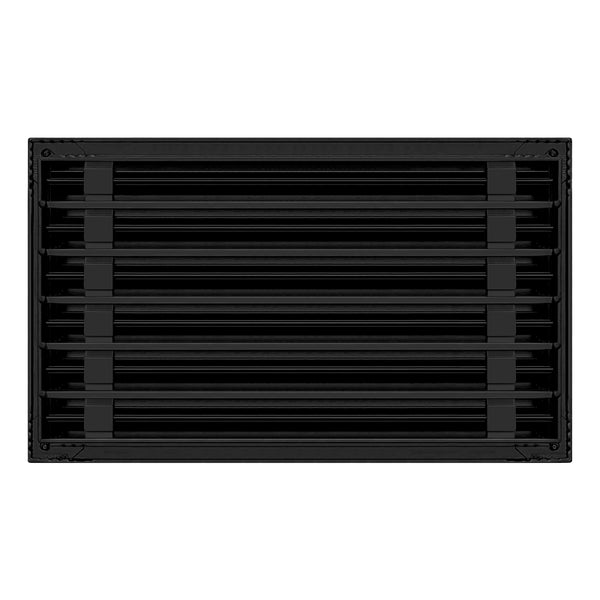 De atras de 20x12 Ventila Moderna de Color Negro para Aire Acondicionado - 20x12 Estandard Difusor Lineal - Texas Buildmart