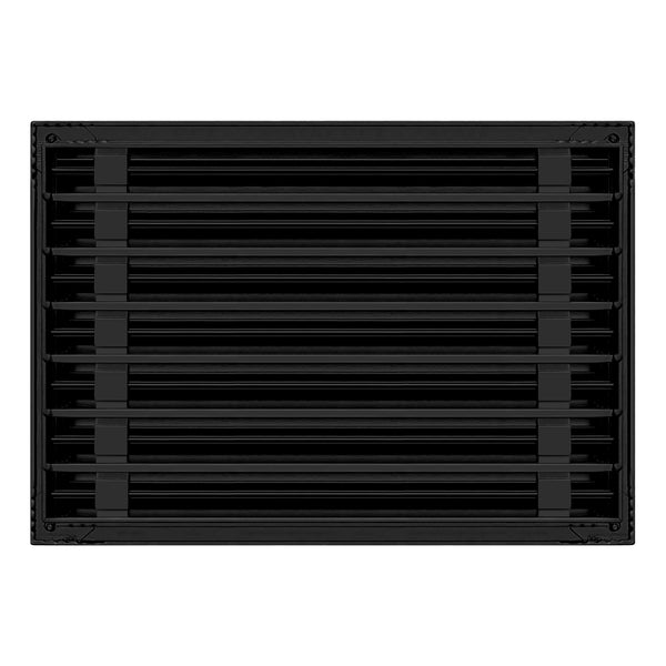 De atras de 20x14 Ventila Moderna de Color Negro para Aire Acondicionado - 20x14 Estandard Difusor Lineal - Texas Buildmart