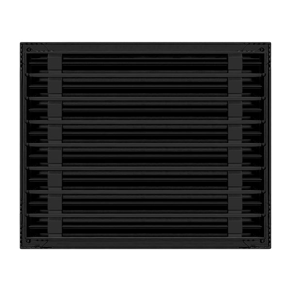 De atras de 20x16 Ventila Moderna de Color Negro para Aire Acondicionado - 20x16 Estandard Difusor Lineal - Texas Buildmart